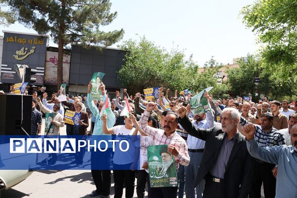 خشم گناباد در پی جنایات رژیم صهیونسیتی 