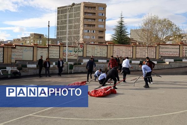 مانور زلزله در آذربایجان غربی