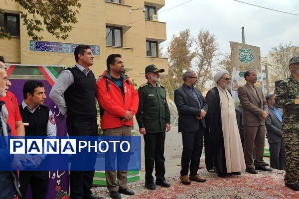 رزمایش گردان‌های بسیج فرهنگیان سپاه امام رضا (ع) در اداره‌کل آموزش و پرورش خراسان رضوی