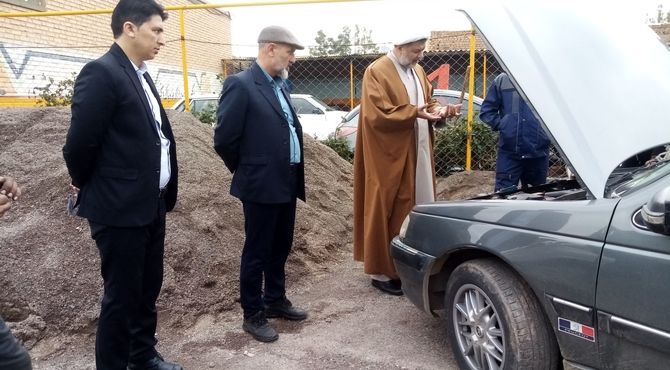 چکاپ رایگان خودرو فرهنگیان در هنرستان شهید مهدی زاده تربت جام