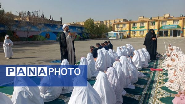 اقامه نماز باران در دبستان لطیفه