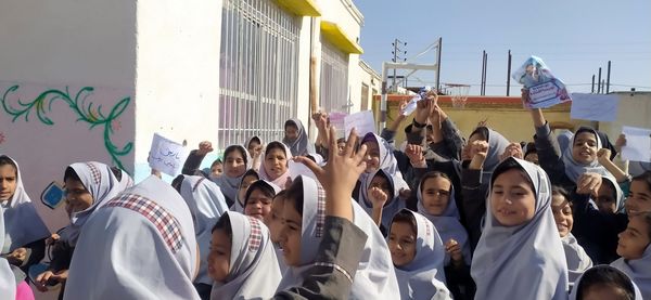 شور و شوق انتخاباتی در فضای دبستان شهید نجفی فدافن