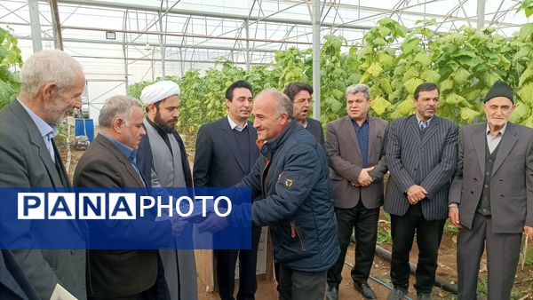 بازدید از گلخانه نمونه خسروشاه در هفته بسیج