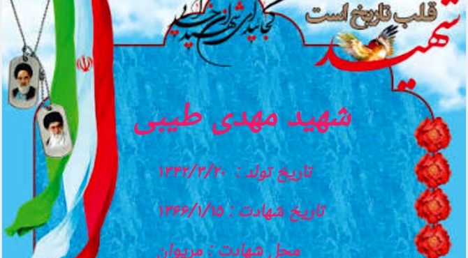 شهید طیبی دلاوری ازخطه فارس
