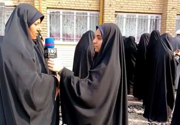 اقامه نماز باران در دبیرستان دارالزهرا(س) قم