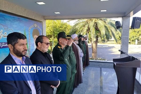 برگزاری صبحگاه مشترک دانش‌آموزی شهرستان هزار سنگر آمل 