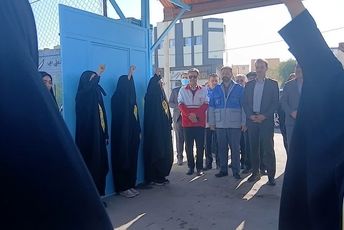 مانور زلزله در دبیرستان شهید دهقان