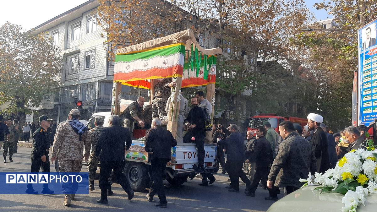 اجتماع فاطمیون و تشییع پیکر 2 شهید گمنام در تالش