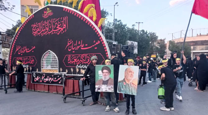 نوجوانان شهرستان  آباده در سوگ حضرت علی اکبر(ع)