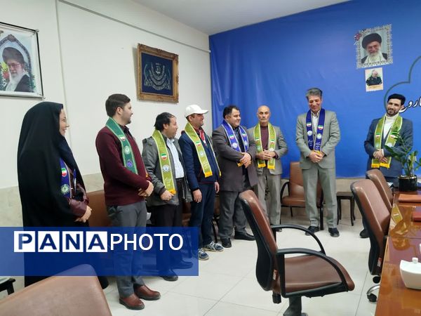 دیدار رئیس سازمان دانش‌آموزی شهرستان فاروج با مدیر جدید آموزش و پرورش این شهر