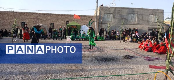 آیین تعزیه‌خوانی در عاشورای حسینی در روستای حسین آباد شیروان