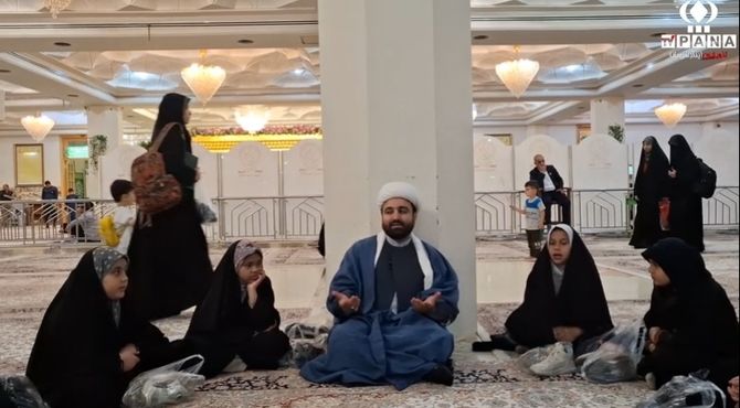 اردوی دانش‌آموزان شهر کهک در حرم حضرت معصومه(س) و بوستان علوی