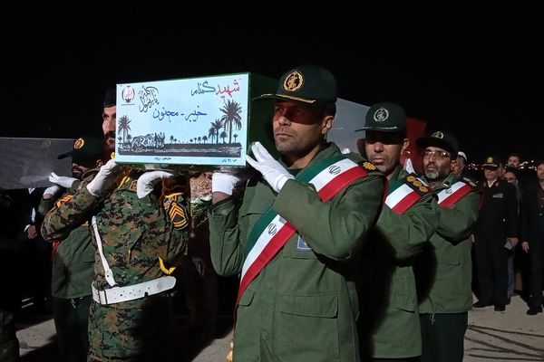 آیین استقبال از ۶ شهید گمنام در استان چهارمحال و بختیاری