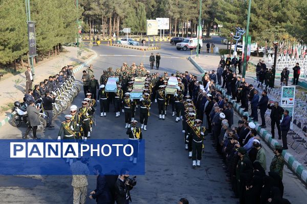 آیین استقبال از پیکرهای مطهر شهدای گمنام در بهشت معصومه(س)