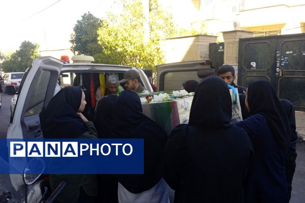 استقبال از شهید گمنام به میزبانی دبیرستان در ادب 