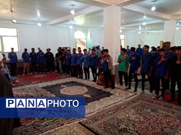 آیین استقبال باشکوه از شهید گمنام در مسجد مهدیه فین