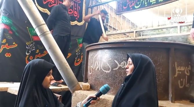 شور حسینی در اصفهان،  پخت سمنوی نذری در الیادران اصفهان