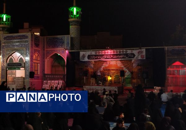 مراسم عزاداری سیدالشهدا در کنار مزار شهدای گمنام نیشابور
