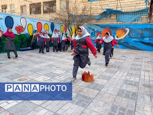 برگزاری جشن چهارشنبه سوری ایمن  در دبستان سارا شهرستان ملارد 