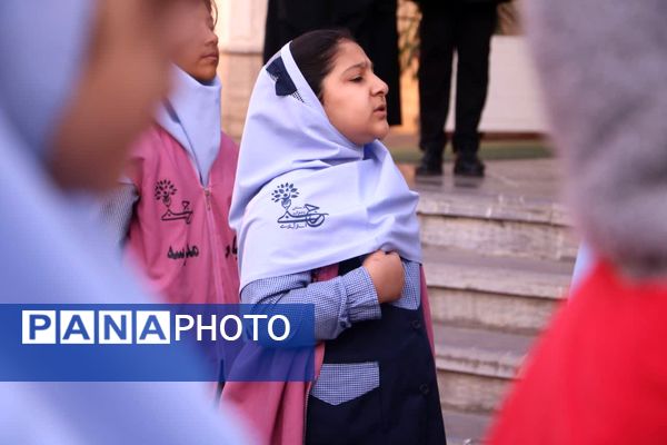 صبحگاه دانش در دبستان رجبی گرگان