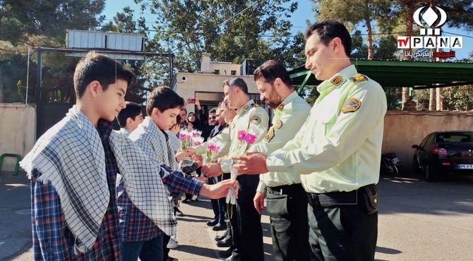 حضور صمیمی مسئولان آموزش و پرورش شهر کهک در جمع کارکنان پلیس