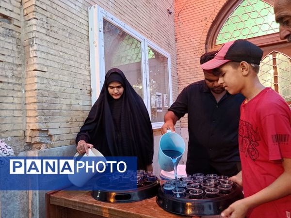 موکب دلدادگی در حاجی‌آباد عطر شهادت امام رضا (ع) در مسجد جامع پیچید
