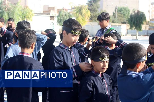 عزاداری دانشآموزان قم در آستان مقدس امامزاده سیدعلی(ع)