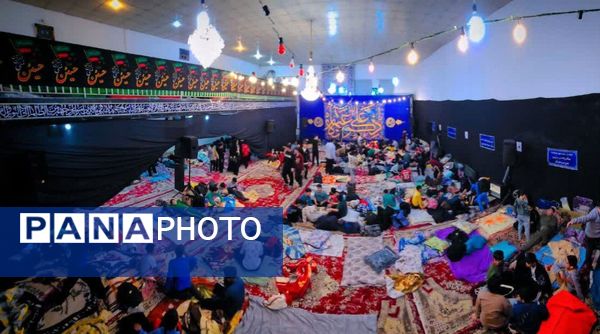 مراسم اعتکاف دانش‌آموزی در اولین روز اعتکاف در ساوجبلاغ