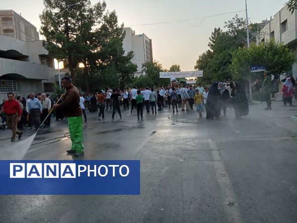 شروع حرکت راهیان عشق از میدان بی بی شطیطه تا مسجد جامع  