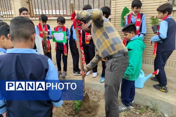 مراسم نمادین کاشت نهال در حاجی‌آباد 