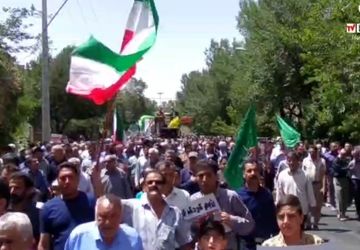 تشییع شهید مدافع وطن محمد امین صدری در شهرضا 