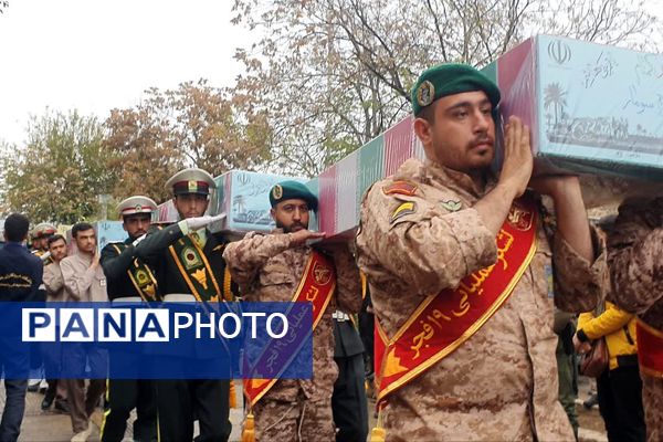 تشییع پیکر پاک و مطهر شهدای گمنام در شیراز 