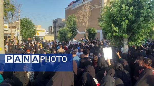 مراسم تشییع و وداع با شهید امنیت حسین اسحاقی در لردگان 