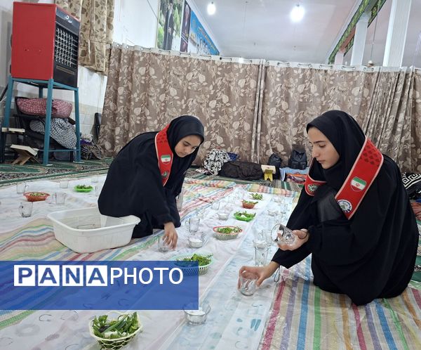 مراسم اعتکاف دانش آموزی آموزشگاه مریم سنگان شهرستان رشتخوار