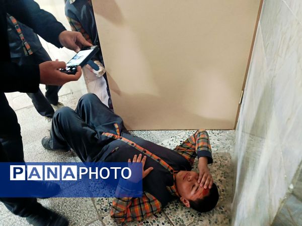 مانور زلزله در دبستان شهید پسندیده فدافن  