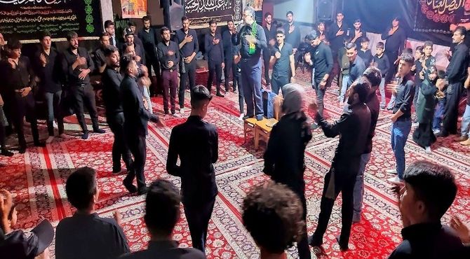 عزاداری حضرت اباعبدالله الحسین(ع) در شب هفتم محرم در شهر بار