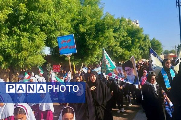 راهپیمایی ۱۳ آبان در منطقه شبانکاره 