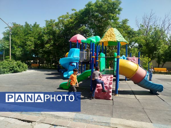 اردوی دانش‌آموزان مدرسه پسرانه مبین در پارک جنگلی شیروان