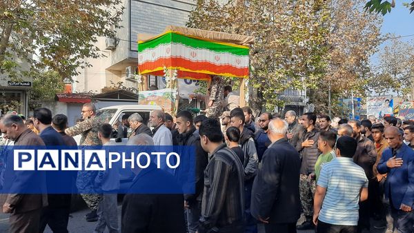 اجتماع فاطمیون و تشییع پیکر 2 شهید گمنام در تالش