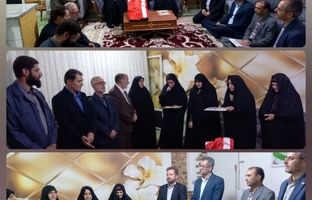 تجلیل مدیرکل امور شاهد و ایثارگران وزارت آموزش و پرورش از خانواده شهید جنگ ۱۲ روزه در تویسرکان
