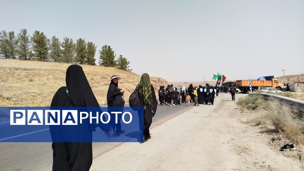 پیاده روی زائران امام رضا(ع) از ملک آباد تا مشهد 