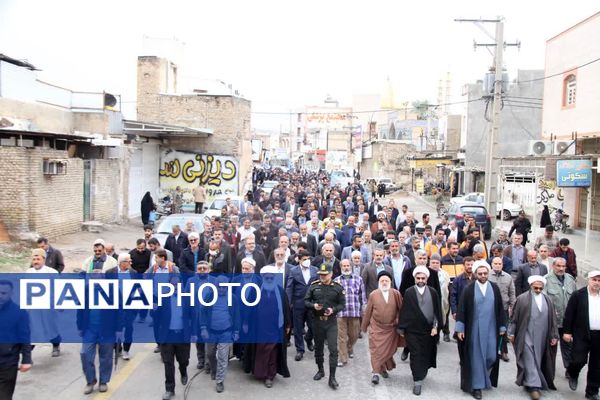 راهپیمایی 9 دی در بهبهان؛ فرهنگیان و دانش‌آموزان با آرمان‌های انقلاب تجدید بیعت کردند