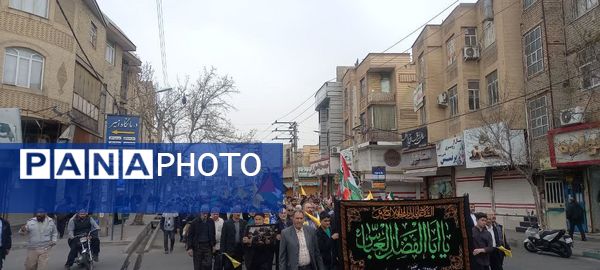 مردم ملارد در حمایت از آرمان‌های فلسطین به خیابان‌ها آمدند 