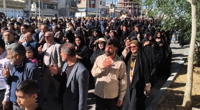 وداع مردم گچساران با شهید تازه‌تفحص در سالروز شهادت حضرت فاطمه(س)