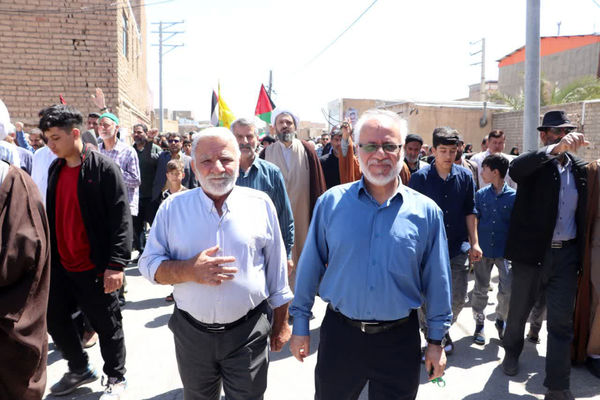 راهپیمایی روز قدس در شهر قنوات قم