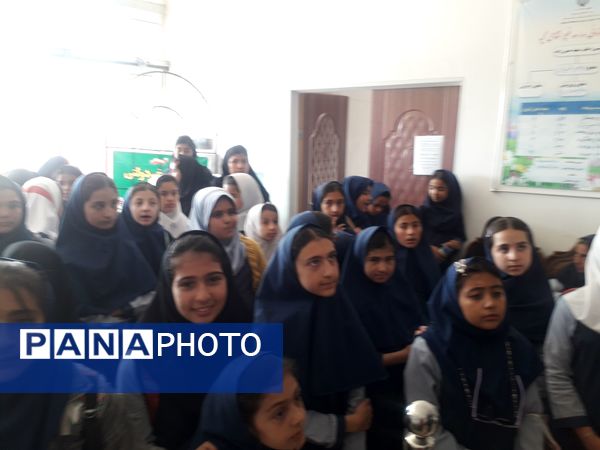 بازدید دانش‌آموزان مدرسه شهید خاقانی از گلخانه پیشه‌وران شیروان