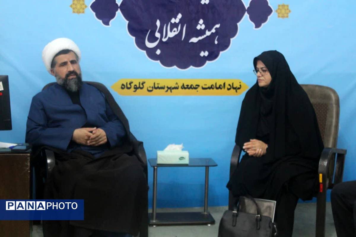 تجدید میثاق مدیر آموزش و پرورش گلوگاه با شهدا و دیدار با امام جمعه شهرستان