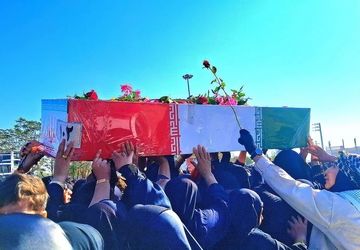 استقبال باشتی‌ها از پیکر مطهر ۶ شهید گمنام 