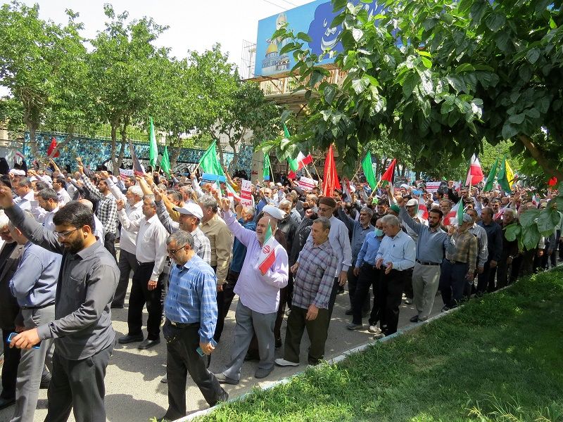 حضور پرشور مردم شهرستان بجنورد در راهپیمایی حمایت از غزه 