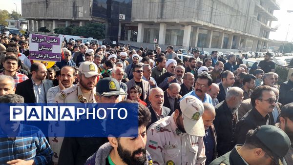مراسم راهپیمایی ۱۳ آبان‌ ماه سال ۱۴۰۳ در شهرستان قائمشهر